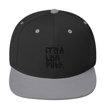 Load image into Gallery viewer, Signature Black Embroidered Unisex Snapback Cap - iT'S A LDN FiNG.