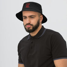 Load image into Gallery viewer, Signature Red Embroidered Unisex Old School Bucket Hat - iT'S A LDN FiNG.