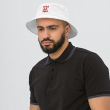 Load image into Gallery viewer, Signature Red Embroidered Unisex Old School Bucket Hat - iT'S A LDN FiNG.