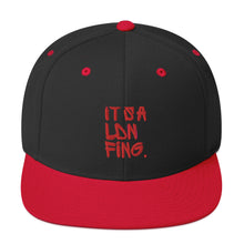 Load image into Gallery viewer, Signature Red Embroidered Unisex Snapback Cap - iT'S A LDN FiNG.