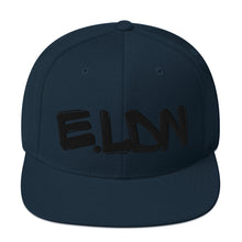 Load image into Gallery viewer, E.LDN Signature Black Snapback – Bold Embroidered, Unisex - iT'S A LDN FiNG.
