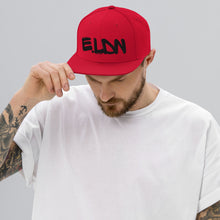 Load image into Gallery viewer, E.LDN Signature Black Snapback – Bold Embroidered, Unisex - iT'S A LDN FiNG.