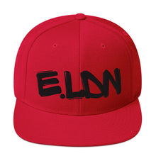Load image into Gallery viewer, E.LDN Signature Black Snapback – Bold Embroidered, Unisex - iT'S A LDN FiNG.