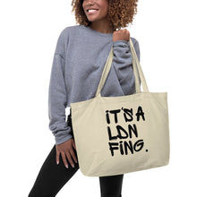 Load image into Gallery viewer, Signature Printed Large Eco Tote Bag - iT'S A LDN FiNG.