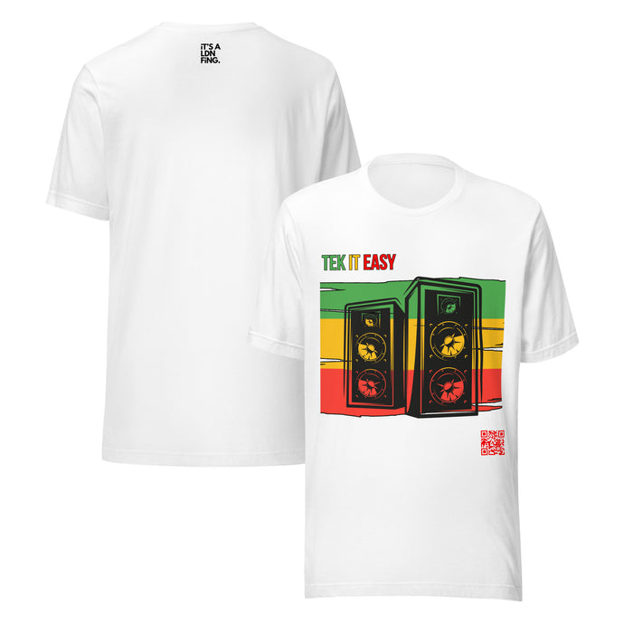 🌴 QR-ATED - Take It Easy Tee – A-side Wind Up / B-side Wind Down Adult Unisex T-shirt - iT'S A LDN FiNG.