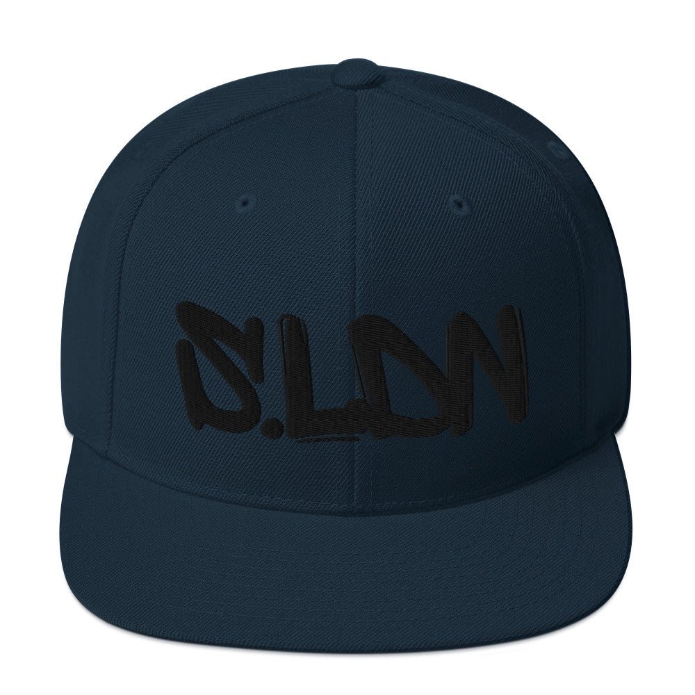 FROM THE ENDZ S.LDN Signature Black Bold Embroidered Unisex Snapback Cap